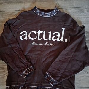 ASOS Actual Brown Long Sleeve Shirt